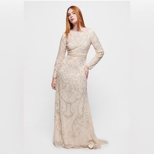 Elegant Sequin Long Sleeve Dress